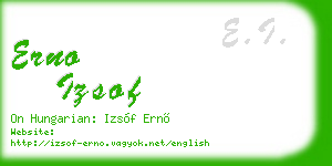 erno izsof business card