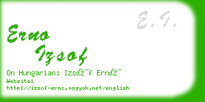 erno izsof business card